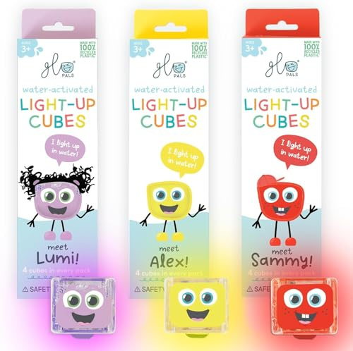 Glo Pals Water-Activated Light-Up Cubes Bundle for Sensory Play – 12 Pack (Wacky Wild West) - Easter Basket Stuffers | Easter Toys for Kids