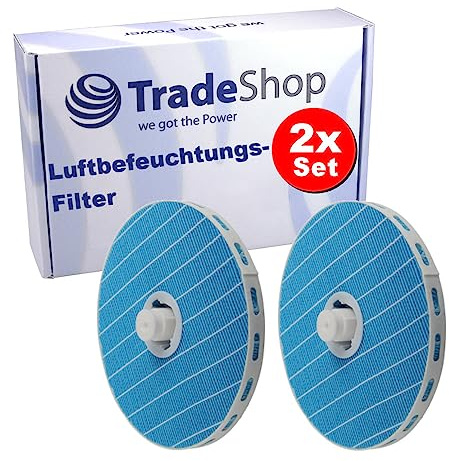 2 x Trade-Shop luftfuktningsfilter/luftfilter/befuktningselement kompatibel med Philips HU5930/10 lufttvätt luftfuktare luftrenare