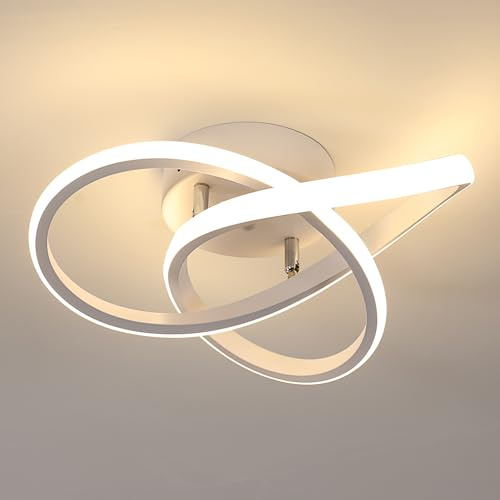 Comely Plafón LED de Techo 30 cm 30 W – Luz Cálida 3000 K (3 375 lm), Diseño Flor Blanca Moderna – Ideal para Dormitorio, Sala, Cocina y Pasillo