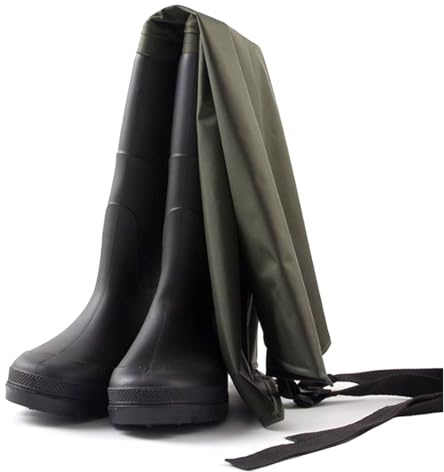BcoMfy Watstiefel Kniehohe Hüftwathose für Herren für Angeln, 80 cm, kultivierte Hüftwathose für Angeln und Jagen, verschleißfeste Oxford-Sohle (Color : Green, Size : 45 EU)