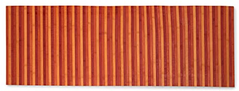 CosìCasa Tappeto Bamboo Cucina Antiscivolo Lavabile | Tappetino Cucina Idrorepellente | Passatoia Cucina Antiscivolo Lavabile ed Eco Sostenibile | Tappeto Bambu Effetto degradè (Rosso, 50x140)