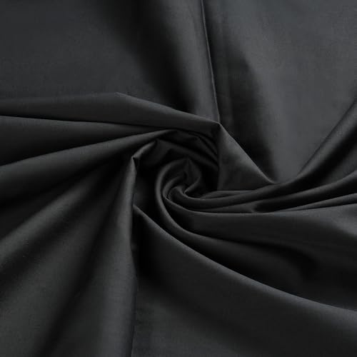 5 meter svart bomullstyg, metervara, 57 tum bred, 125 GSM