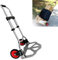 ROSEJANE Klappbare Aluminium Sackkarre 80 kg, Multifunktional Stapelkarre Höhenverstellbare Transportkarre Hand Kistenkarre, mit Großer Anti-Rutsch Ladefläche und Rädern
