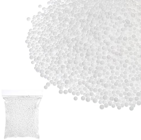 PATIKIL Perlas de Espuma, Bolitas de Espuma 2.5-3mm, Mini Bolitas de Poliestireno para Manualidades DIY Decoración de Bodas y Fiestas Arte Casero, Blanco