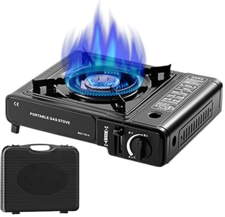 Hornillo De G-as Portátil, Compacto De Camping Con Maletín De Transporte, Estufa De Camping De 2900 W, Quemador De G-as Butano, Quemador De Cocina Al Aire Libre, Para Acampar, Excursionismo