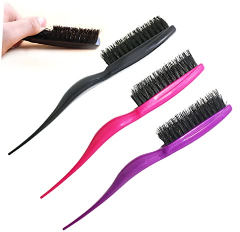 iplusmile 4pièces Brosse à Cheveux Poils De Sanglier Pour Salon De Coiffure Brosse à Crêper Légère Et Compacte