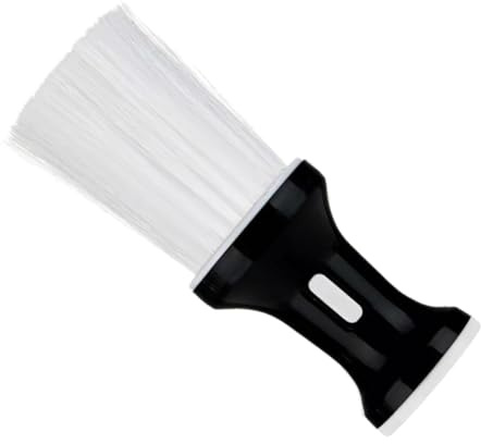 Hemobllo Spazzola per Parrucchieri Setole Piatte in Pp Colore Nero, Facile da Usare Funzione Aggiunta Talco, per Salone e Taglio Parrucche