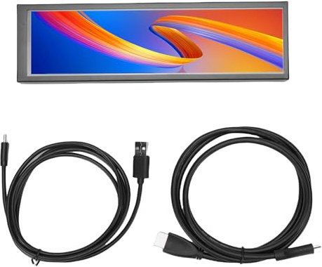Haofy Monitor de Temperatura de PC de 8.8 Pulgadas 1920 × 480 HD Pantalla con un ángulo de Vista de 178 ° de Ancho, Temas (Versión capacitiva de Pantalla táctil)
