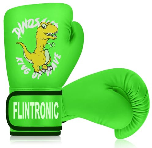 Flintronic Guantes de Boxeo para Niños y Junior, 4OZ Guantes de Boxeo Entrenamiento, para Kickboxing, Muay Thai, MMA, Artes Marciales, Sparring