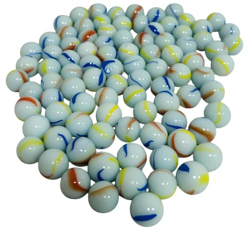 Biglie di Vetro 90 pezzi Biglie Colorate di Cristallo Marmorizzate Sfere Decorazioni Glass Marbles 90 Sfere Perle Vetro Occhio di Gatto