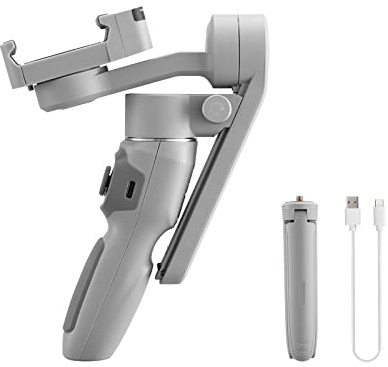 Q3 Phone Gimbal 3-axlig handhållen stabilisator for smarttelefon Livestreaming(Grijs)
