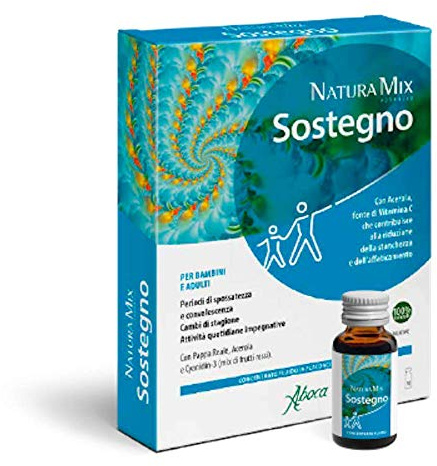 Natura Mix Advanced Sostegno per Bambini e Adulti concentrato fluido Capsula, 10 flaconcini ABOCA