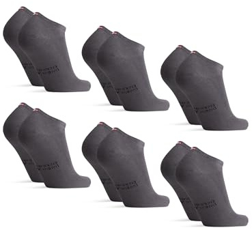 DANISH ENDURANCE Bamboo Trainer Socks, Anti-Blister Ankle Socks for Summer, for Men & Women, Unisex, [Pack Size], Grey, 9-12