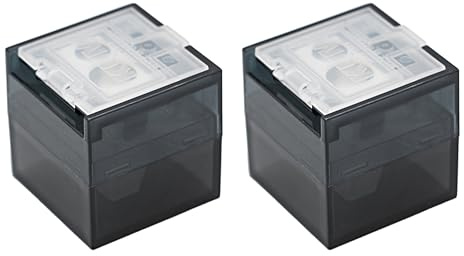 KUM AZ1037679 - Temperino con contenitore CUB3, nero, 2 temperini per matite spesse e sottili e matite di piombo
