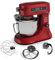 Klarstein Chiara 1600W Küchenmaschine – 5L Edelstahlschüssel, 12 Geschwindigkeiten, LCD-Touch-Display, Leise ≤72 dB, Spülmaschinenfestes Patisserie-Set, Aluminium-Druckgussgehäuse, Rot
