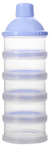Dosificador de leche en polvo, apilable, hermético, 5 compartimentos