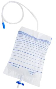 Set 200 Sacca Urina Sterile Monouso 2 Litri con Tubo da 130 cm – Dispositivo Medico CE Classe I – Kit 200 Pezzi Valvola a Croce, Sistema Antireflusso e Connettore Universale (200, 130cm)