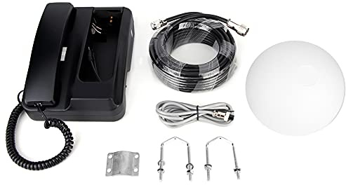 MasYosh Telefono Satellitare Marittimo, Antenna Attiva con Accesso Dati USB, Altoparlante Vivavoce Integrato, per la Ricezione del Segnale Globale in Aree Remote