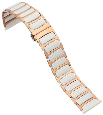 16 mm 18 mm 20 mm 22 mm keramiskt klockband Universal snabbkopplingsrem i rostfritt stål Vikbart spänne Armband