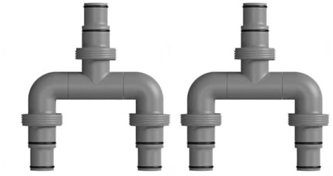 FACAIIO Conector de manguera de piscina de 3 vías para Intex y piscinas, 32 mm y 38 mm, ajuste en T, resistente a fugas, para polipropileno y acero inoxidable