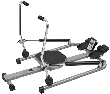 Roddmaskin LCD hydraulisk roddmaskin med 360 graders full rörelsearmar, 115 x 130 x 10 cm roddutrustning för träning av armar, bröst, mage, rygg