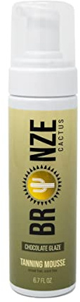 Bronze Cactus Chocolate Glaze Self-Tanning Mousse – Rich Medium Bronzed Foam | Streak-Free, Non-Sticky, Unscented | Instant Dark Chocolate Glow for Face & Body, With Natural Colour-Fix Technology