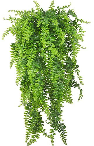 Leixi 2Pcs Artificial Hanging Plants Fake Ivy Leaves Decoration for Indoor Outdoor, Greenery Home Decor Faux Vine for Living Room & Garden/Farmhouse Aesthetic Decorations (2)