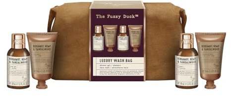 Baylis & Harding The Fuzzy Duck Bergamot, Hemp & Sandalwood Men's Luxury Wash Bag Gift Set (Pack of 1) - Vegan Friendly