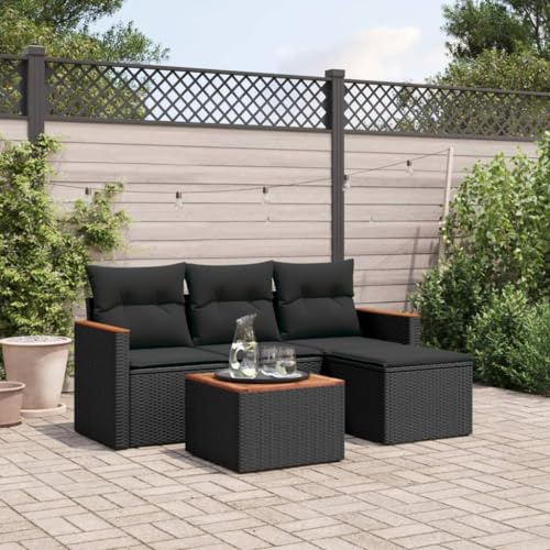 Festnight Gartenlounge Balkon Lounge Rattan Sofa Ecklounge Klein Garten Lounge Sofa Outdoor Sitzecke Balkon Loungemöbel Gartensofa Ecksofa Balkonmöbel Rattansofa Couch