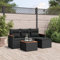 Festnight Gartenlounge Balkon mit Stauraum Lounge Rattan Sofa Ecklounge Klein Garten Lounge Sofa Outdoor Sitzecke Balkon Loungemöbel Gartensofa Ecksofa Balkonmöbel Rattansofa Couch