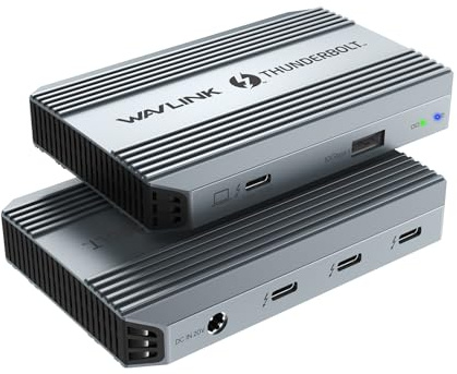 WAVLINK 5-in-1 Thunderbolt 4 Hub, 90W PD Charging, Single 8K or Dual 4K Display for MacBook Pro/Air M1 M2 M3, Thunderbolt 4/3, USB-C/USB 4 Windows