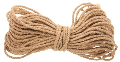 ETHZZLE Cuerda De Yute Natural para Manualidades y Jardinería Resistente y Ecológica para Decoraciones De Bodas y Fiestas Uso Múltiple Envolturas y Adornos