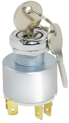 LEIBOCHAO Interruptor de Encendido con 2 Llaves, Interruptor de Control de Encendido Universal de 12V, Interruptores de Arranque del Motor, para Motocicletas, Tractores, Automóviles y Barcos