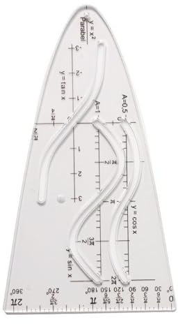 Stencil parabolico matematica parabolica righello coseno parabola righello per studente ufficio designer pittura parabola stencil