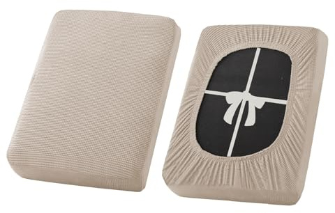 ZYBSLCSY Jacquard Stretchöverdrag Kuddöverdrag för Husbil, Halkfritt Sittbänkskydd för Husbil med Snörning, Stretchöverdrag för Soffa (Beige,B165-200cm,D65-95cm)