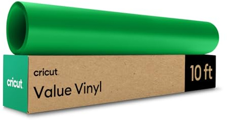 Cricut Value Vinyl | 30.5 cm x 3 m (12 x 10 ft) | Self Adhesive Permanent Vinyl for All Cricut Cutting Machines | Green