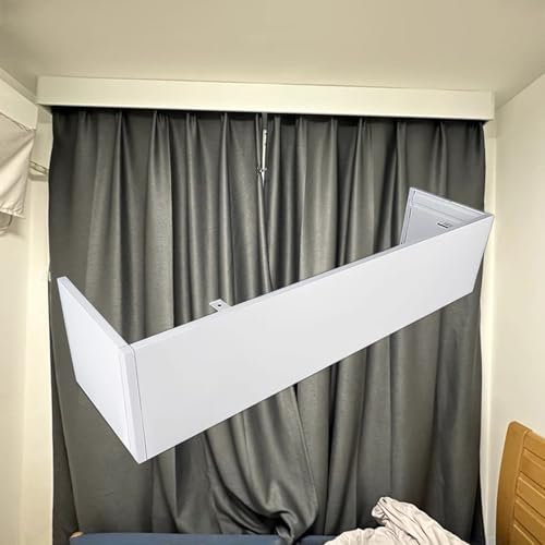 Tenda oscurante personalizzabile con cassetta – Elegante soluzione privacy per camera da letto e balcone 4,4 m montaggio a soffitto senza tracce necessarie ideale per il controllo della luce e un