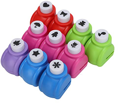 10 pièces ensemble de perforateurs multifonctions portables, opération facile, poinçons artisanaux avec 10 motifs différents pour bricolage, scrapbooking, cartes de vœux,