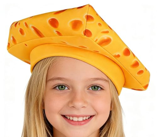 Osthatt - 14,17 x 3,54 tum rolig ostkakehatt, cheesecake-keps | Kostymtillbehör | Kreativ Mat Cosplay Prop för Fusk, Teatral Shower, Fe