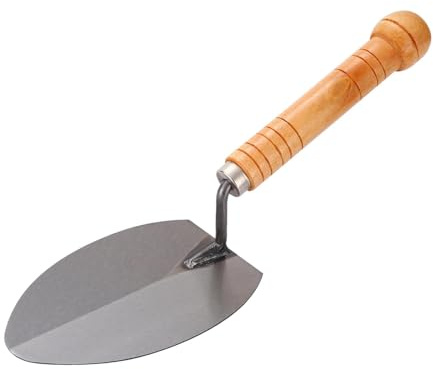 SZLIFE Cazzuola per calcestruzzo con Manico in Legno, utensile ergonomico per la Finitura della Malta, cazzuola per la Posa di Mattoni per progetti di, 35 Cm