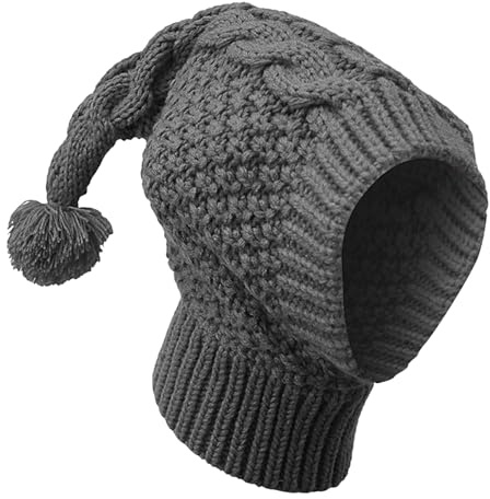 Gorro de Punto para Perro, Gorro de Punto para Perro con Orejera - cálido de otoño e Invierno para Perro | Linda Ropa para Mascotas, protección para el Cuello y la Cabeza, Gorro Tejido para cach