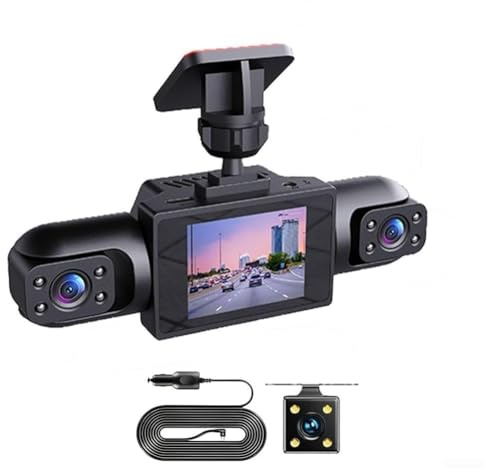 Spelonify Cámara de 360 grados 4 K frontal 1080P trasero cuatro coches DVR con modo de estacionamiento vigilancia gran angular grabación vehículo (cuatro lentes)