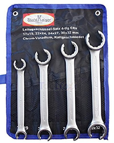 SET 4pz CHIAVI PER RACCORDI DOPPIA APERTA - CHIAVE POLIGONALE 17-32MM APERTE