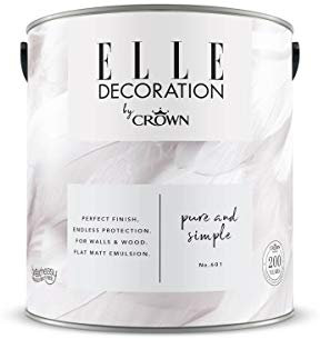 ELLE Decoration by CROWN 2.5L Flat MATT Emulsion Paint - Pure & Simple No 601