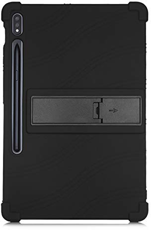 ORANXIN Hülle für Samsung Galaxy Tab S7 11 Zoll - Weich Silikon mit Stand Funktion Stoßfest Gummi Schale Schützend Hüllen für Samsung Galaxy Tab S7 11 Zoll (T870 / T875) 2020 Tablet （Schwarz