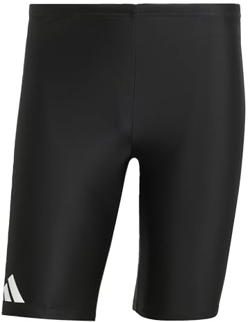 adidas Men's Solid Swim Jammers, Black/White, 42
