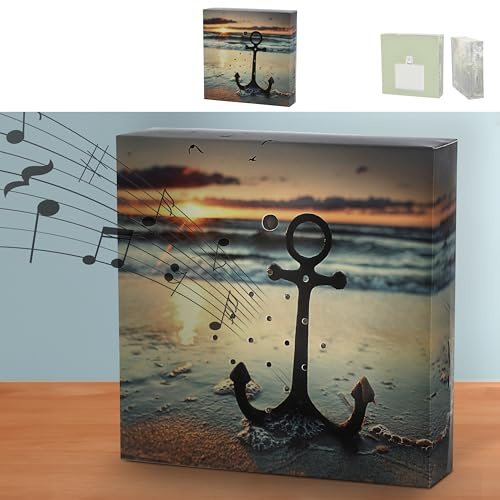 Soundbox Ankare rörelsesensor | 12 x 12 x 3,5 cm kartong plast | vågbrus justerbar volym (1 x soundbox ankare)