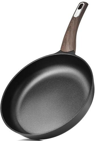 SENSARTE Collection Satiné Poêle 24 cm, Anti-adhésif Sans PFOA, Compatible Tous Feux Dont Induction, Manche Restant Froid, Lavable au Lave-Vaisselle - Réussissez vos Oeufs au Plat & Steaks Saignants