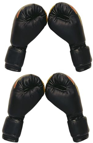 Mikikit 2paia Guanti Da Boxe Imbottiti Per Ragazzo Ragazza Con Design Fiamme Adatti Per Allenamento Sparring Karate e Mma Per Ragazzi e Ragazze Principianti