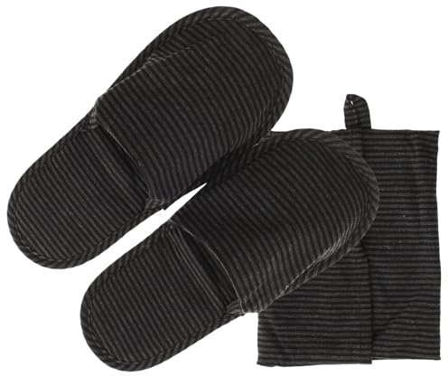CONGARTENO Pantuflas Mujer Plegables para Viaje, Ligeras y Transpirables Suela Flexible Tela de Algodón, Ideales para Hotel y Transporte Color Aleatorio
